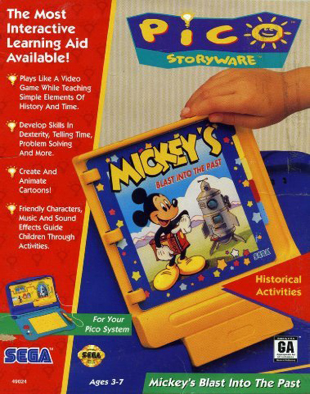 Mickey's Blast into the Past box art for Sega Pico